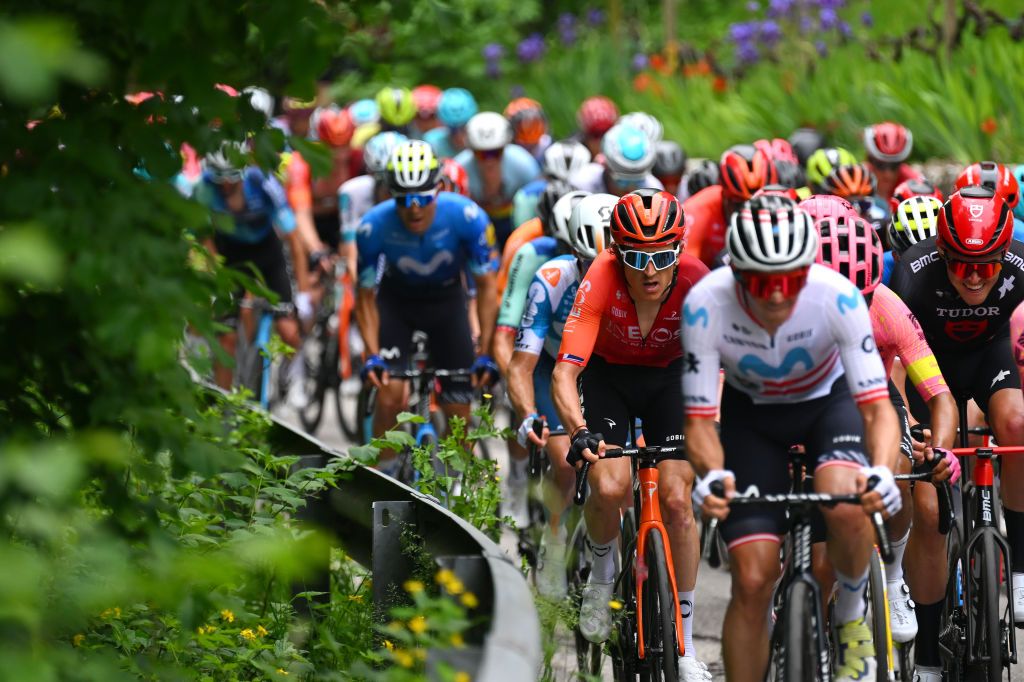 Geraint Thomas in action at the Tour of the Alps