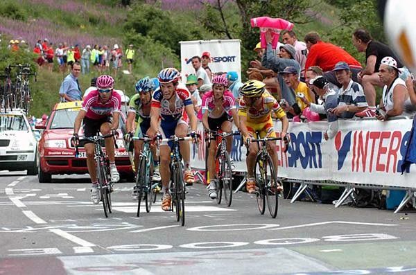 Sylvain Chavanel (Cofidis) in front of the Landis group