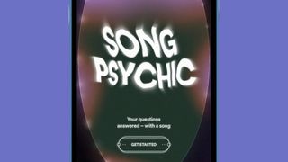 Spotify Song Psychic title and welcome page