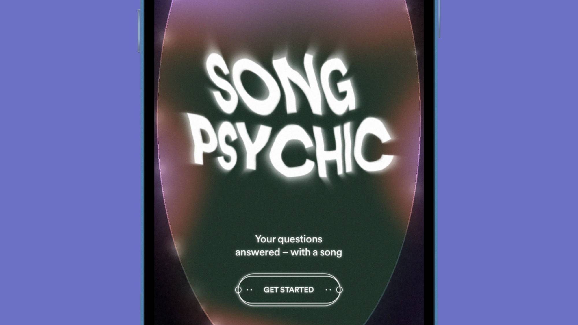  Название и страница приветствия Spotify Song Psychic