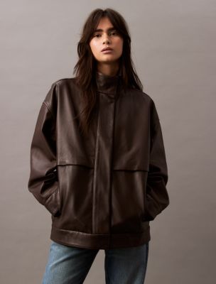 Leather Bomber Jacket