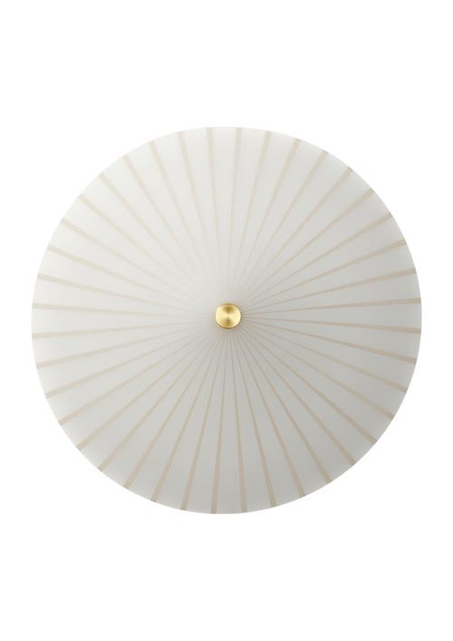 Rorkult Wall Lamp in Stripe Pattern/White Glass