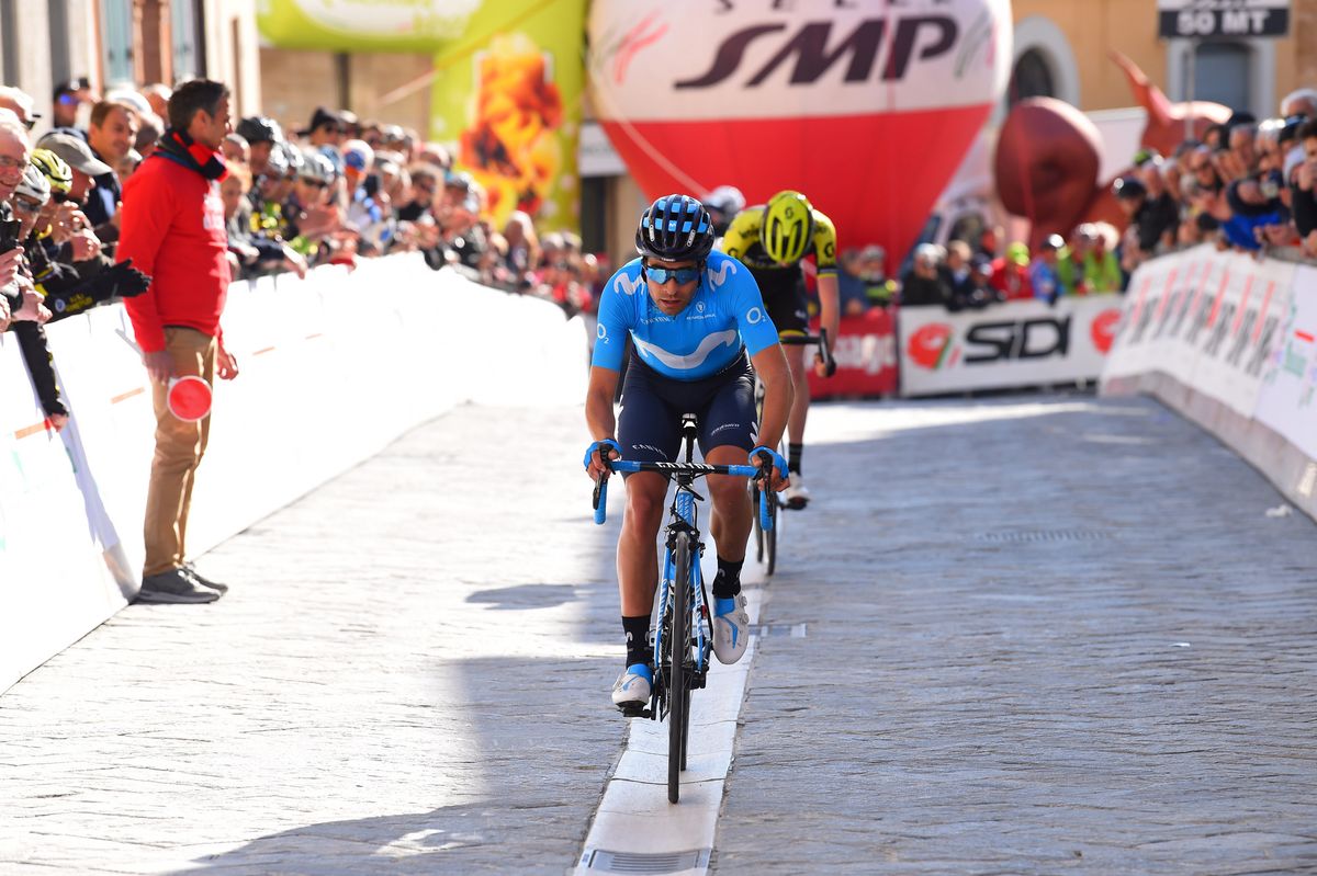 Mikel Landa (Movistar) en route to victory