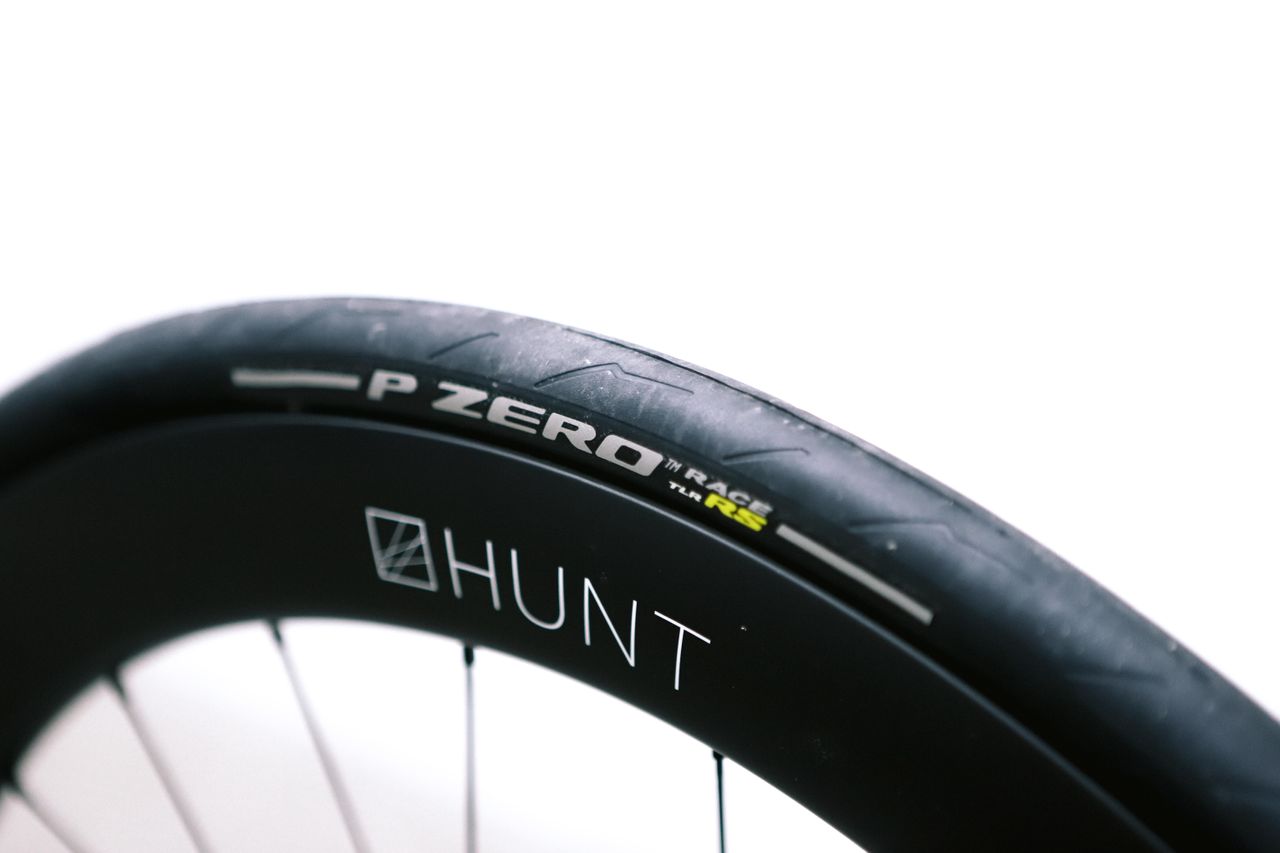 a close up of a black road bike tyre