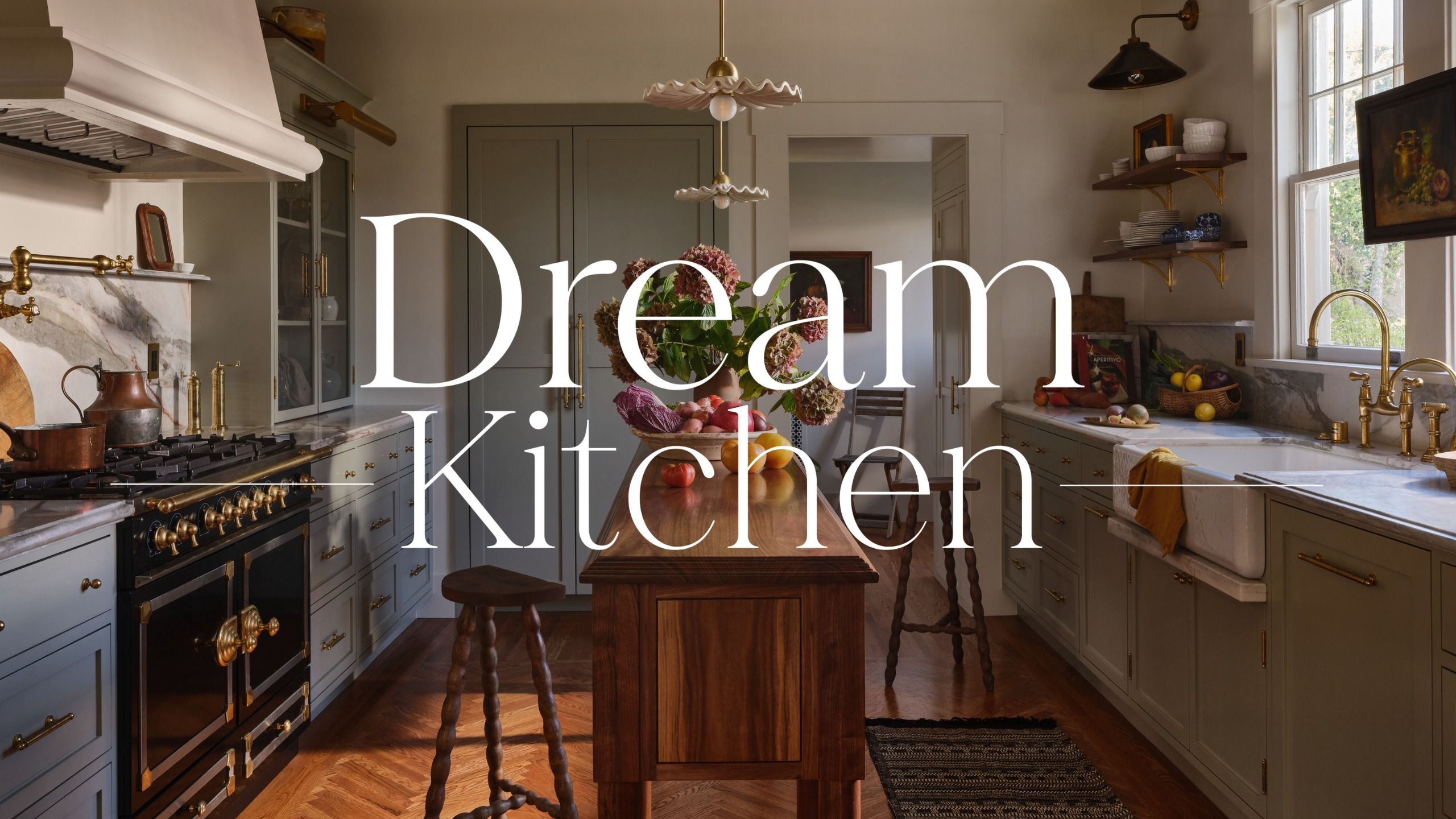 Curves, 'High Heels' and Inherited Treasures Help This Beautifully Layered Galley Kitchen Feel Ready for Fall