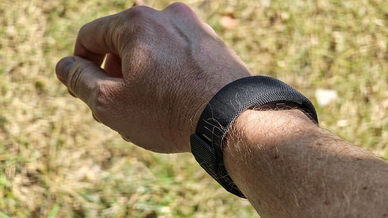 Wearing the Neural Band that comes with Meta Ray-Ban Display glasses