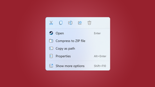 Context menu in Windows 11