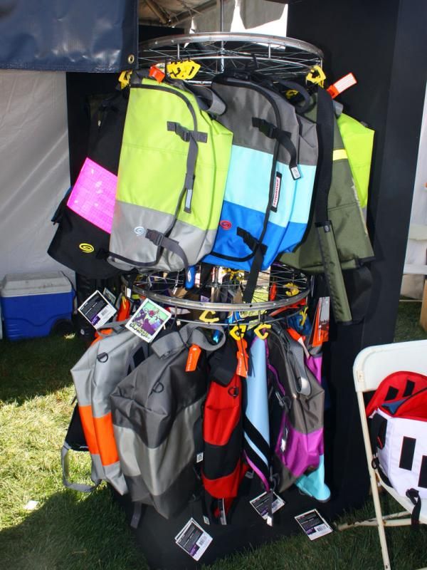Timbuk2 wisely carries on with what it does best: lots of messenger bag styles in an impressively broad range of colors and styles.
