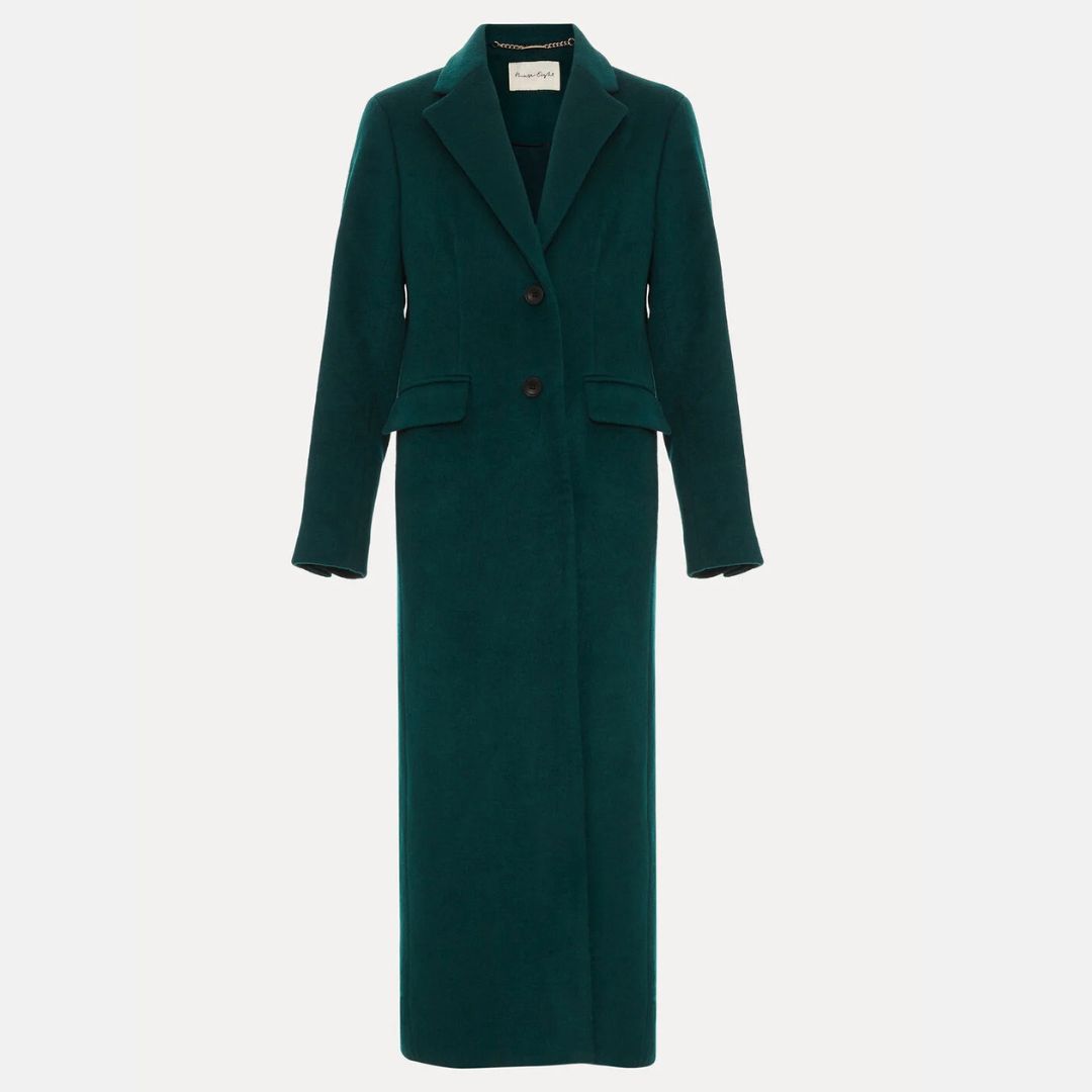 Phase Eight Teal Lydia Long Wool Coat