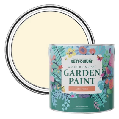 Rust-Oleum Clotted Cream Satin Garden Paint 2.5l