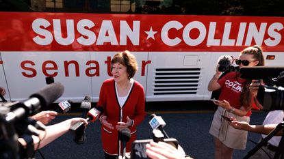Sen. Susan Collins (R-Maine) campaigns for reelection