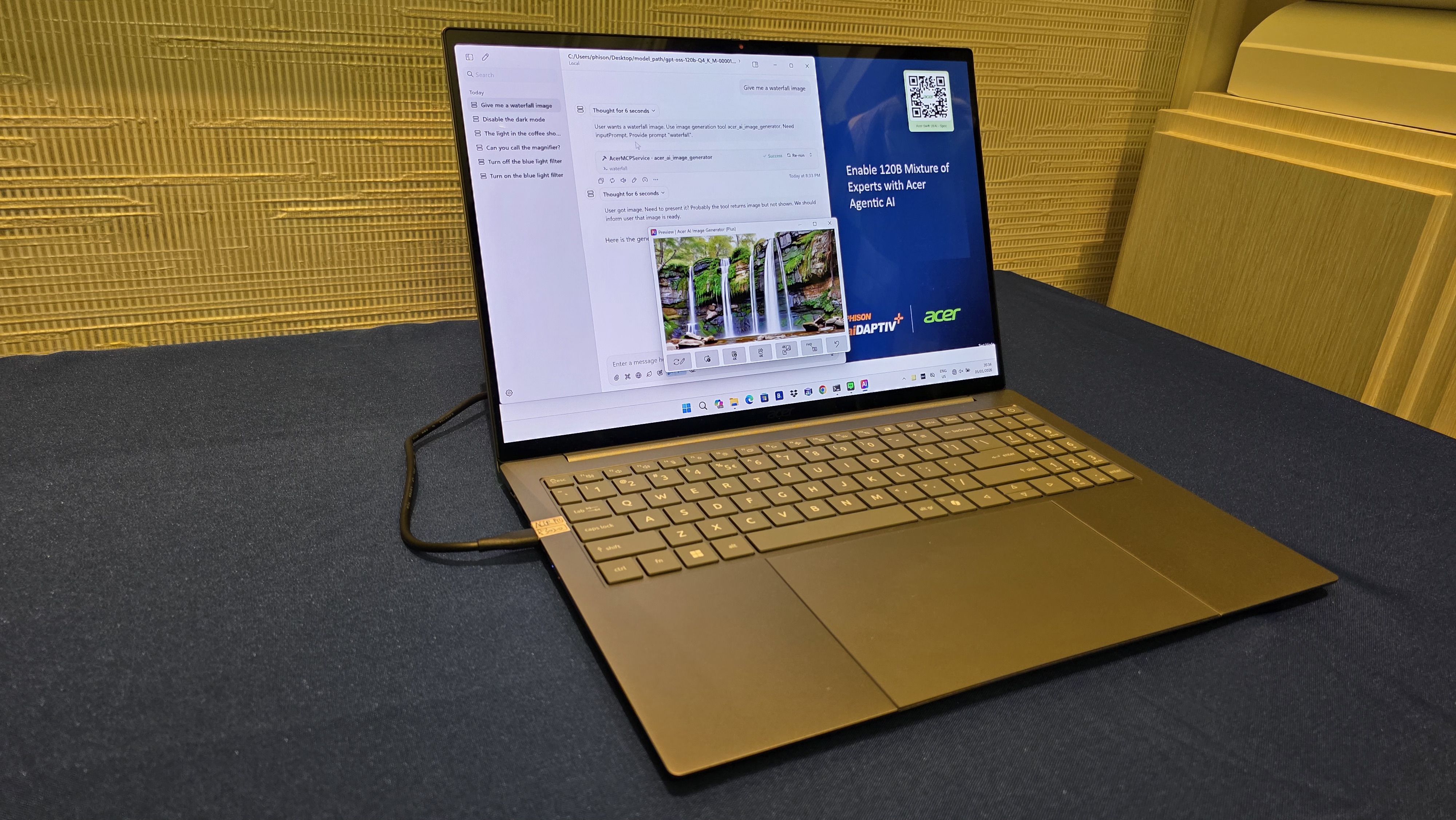 Phison's aiDAPTIV+ demonstration.