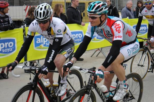 Matthew Goss (HTC-Highroad) and Andre Greipel (Omega Pharma Lotto) used to be teammates