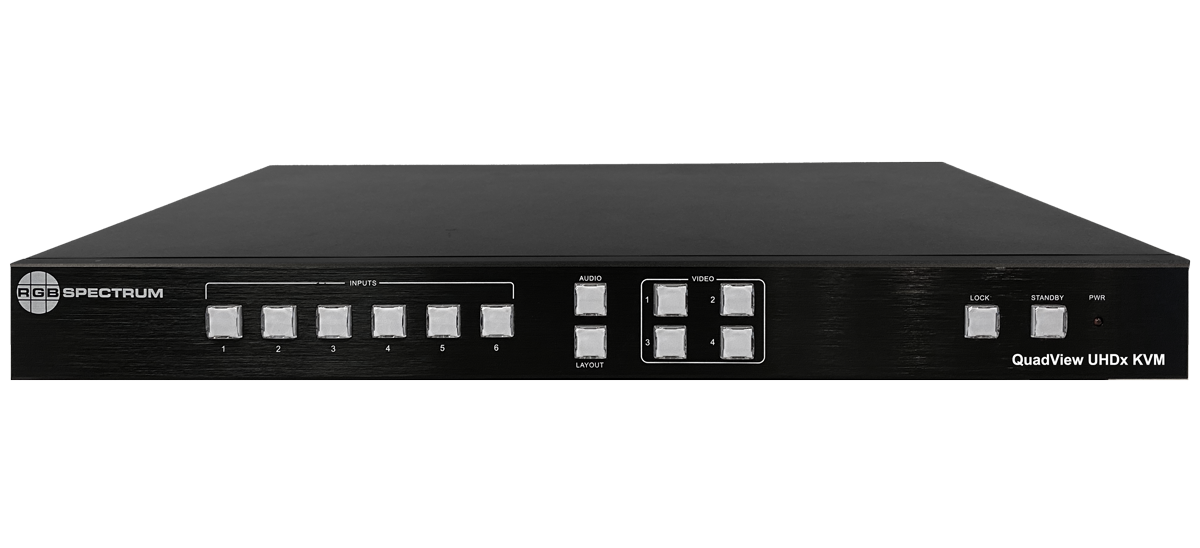 RGB Spectrum QuadView 4Kp60 Multi-Image Processor with Built-in KVM Control