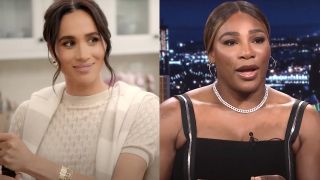 meghan markle on with love, meghan and serena williams on the tonight show starring jimmy fallon