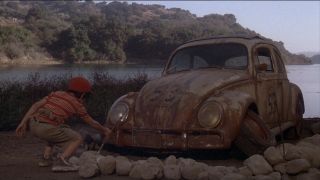 Herbie the Love Bug, covered in mud