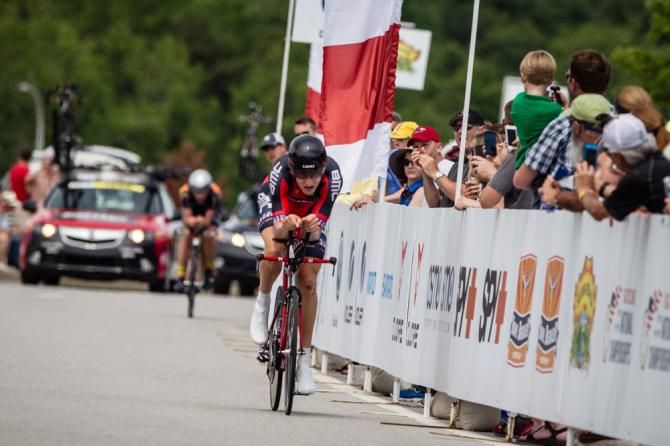 Taylor Phinney (BMC) coming in fast to the finish