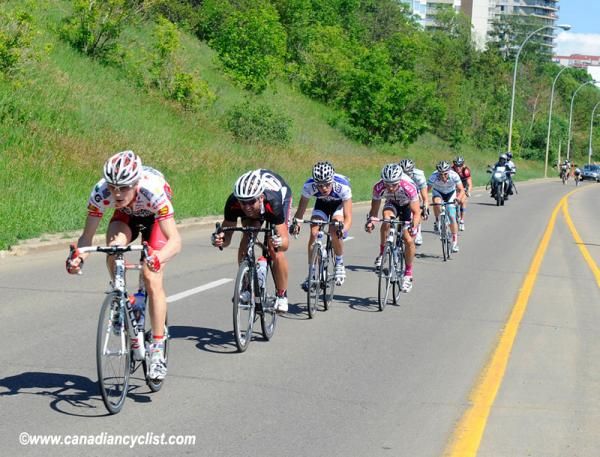 Will Routley (Jelly Belly cycling p/b Kenda) at the front of the break.