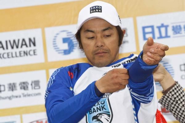 Takashi Miyazawa (Saxo Bank) on the podium.