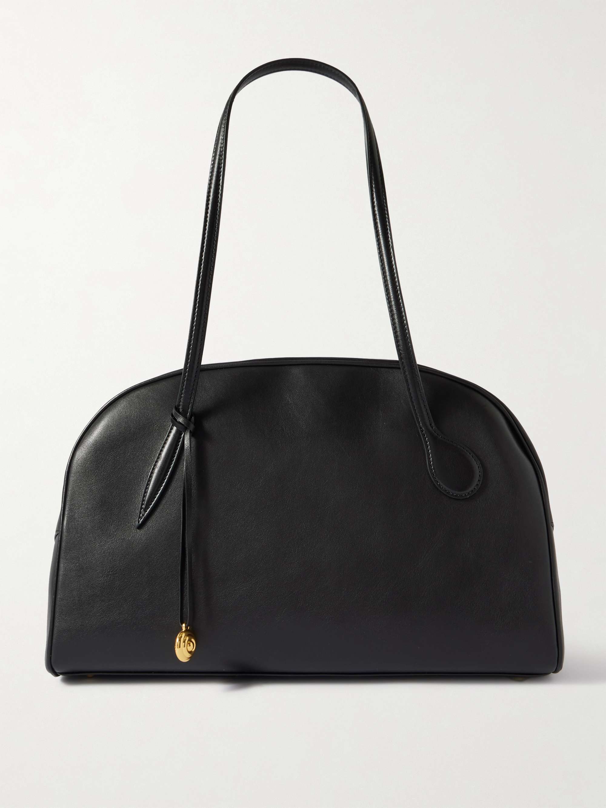 Bowling Embellished Leather Shoulder Bag