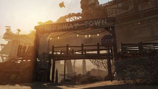 The entrance to Highway Town