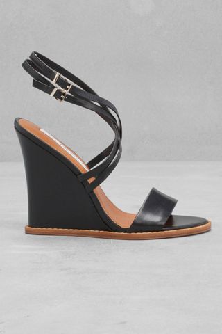 & Other Stories Strappy Leather Wedges, Was £79, Now £24