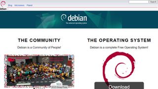 Website screenshot for Debian