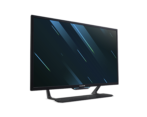 The Acer Predator CG7 on its stand on a white background