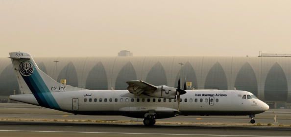 A French-made airplane belonging to Iran&amp;#039;s Aseman Airlines.