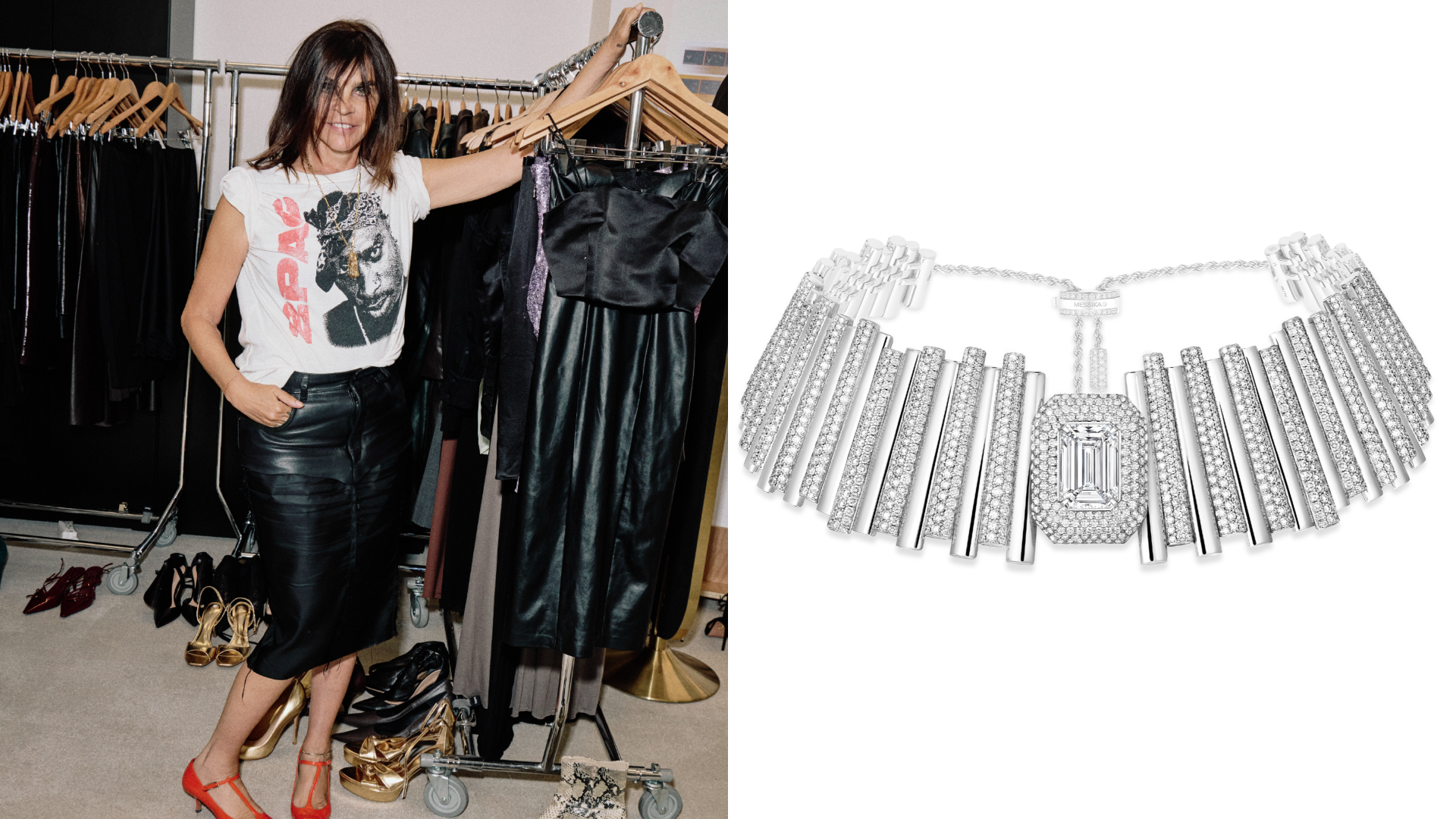 ‘There is something very Parisian about wearing diamonds during the day’: Carine Roitfeld has thoughts about Messika’s ‘Roc’ necklace