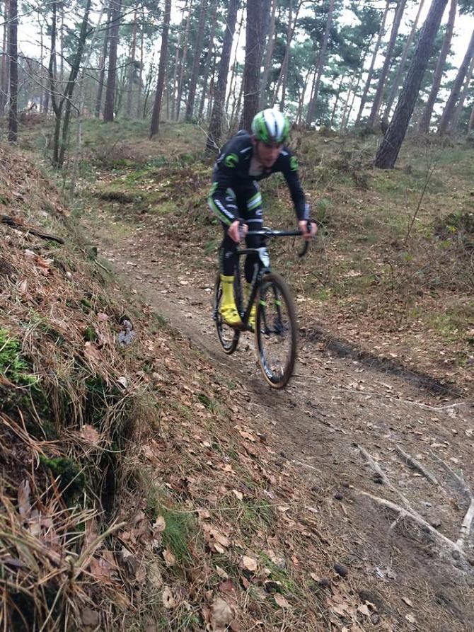 Catching some air in 'cross training session