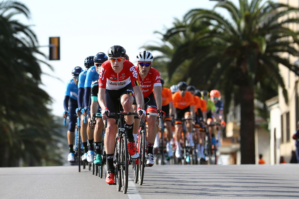 Lotto Soudal working on the dront