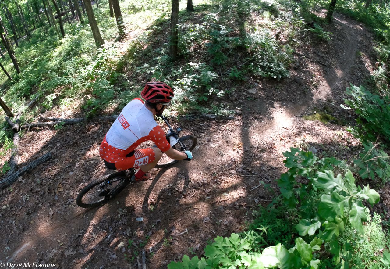 Given the somewhat warm temperatures, riders benefited from the shade of the forest.