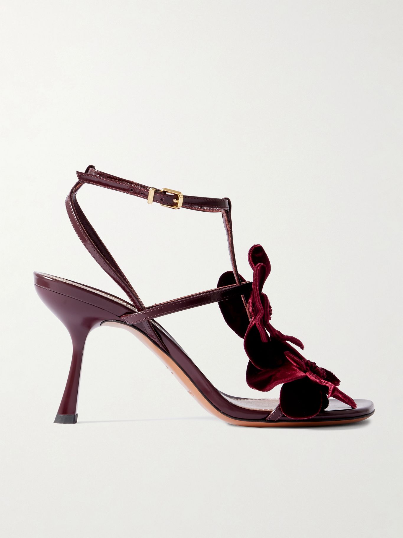 zimmermann red velvet heels