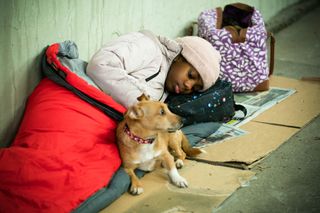 Bailey is sleeping in an underpass in EastEnders