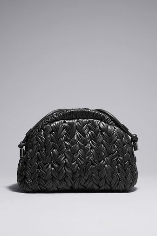 Braided Leather Clutch Bag