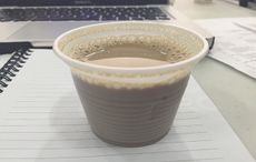 A teeny tiny coffee cup in the Deodoro venue at the Rio Olympics