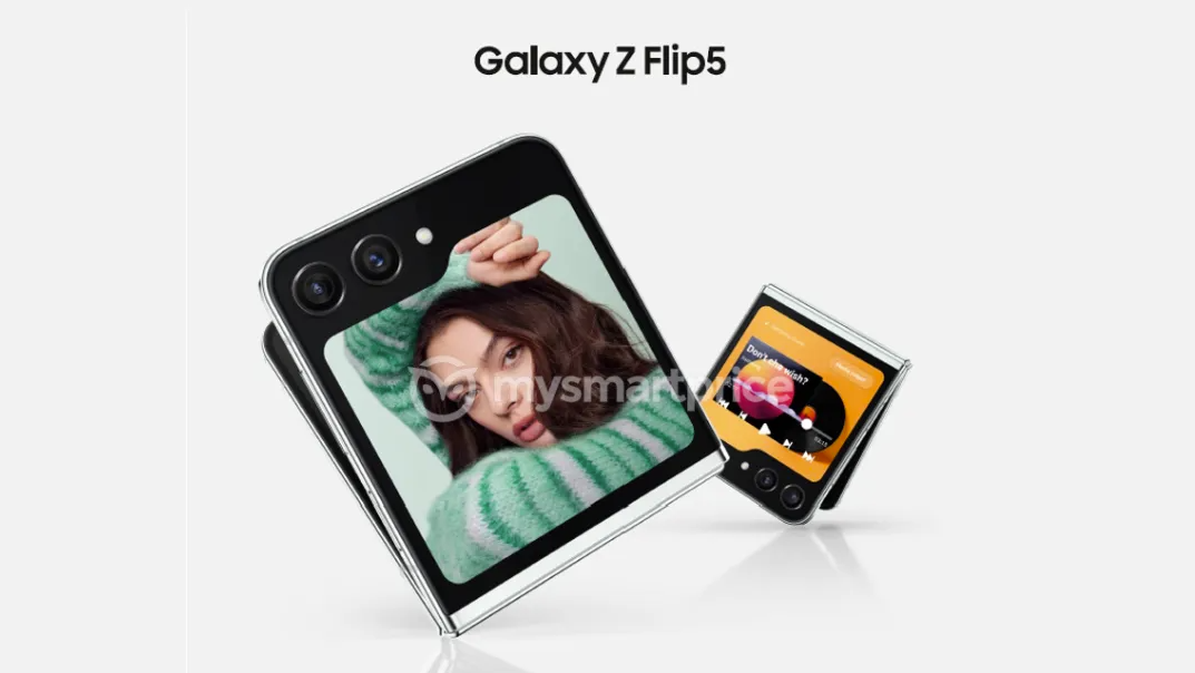 Supuesto render de prensa filtrado del Galaxy Z Flip 5