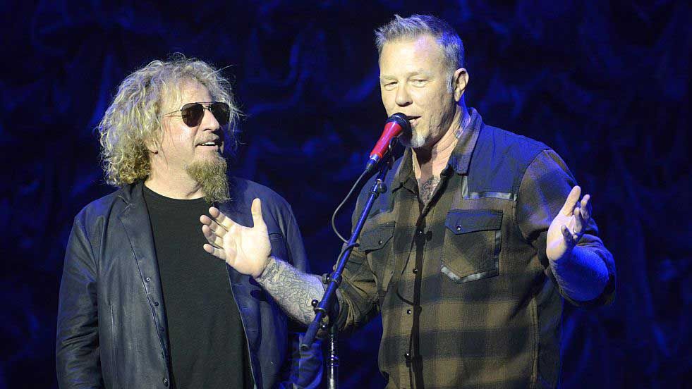 Sammy Hagar with James Hetfield