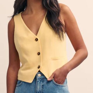 Nobody's Child Yellow Tailored Waistcoat