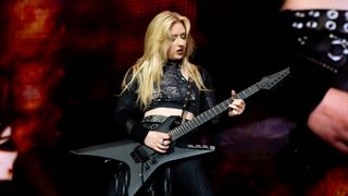 Anna Cara of Alice Cooper performs at Rockhal on July 8, 2026 in Luxembourg, Luxembourg