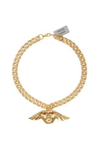 Chopova Lowena Gold Wing Pendant Necklace