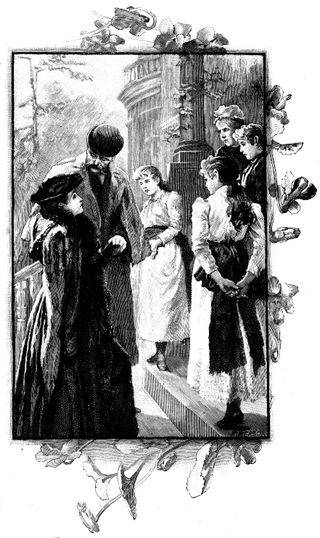 Victorian illustration of man telling off woan