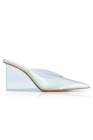 Arielle Baron Glass Works PVC, Lucite Mules