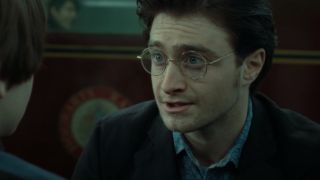 Daniel Radcliffe as an adult Harry Potter in Deathly Hallows Part 2.