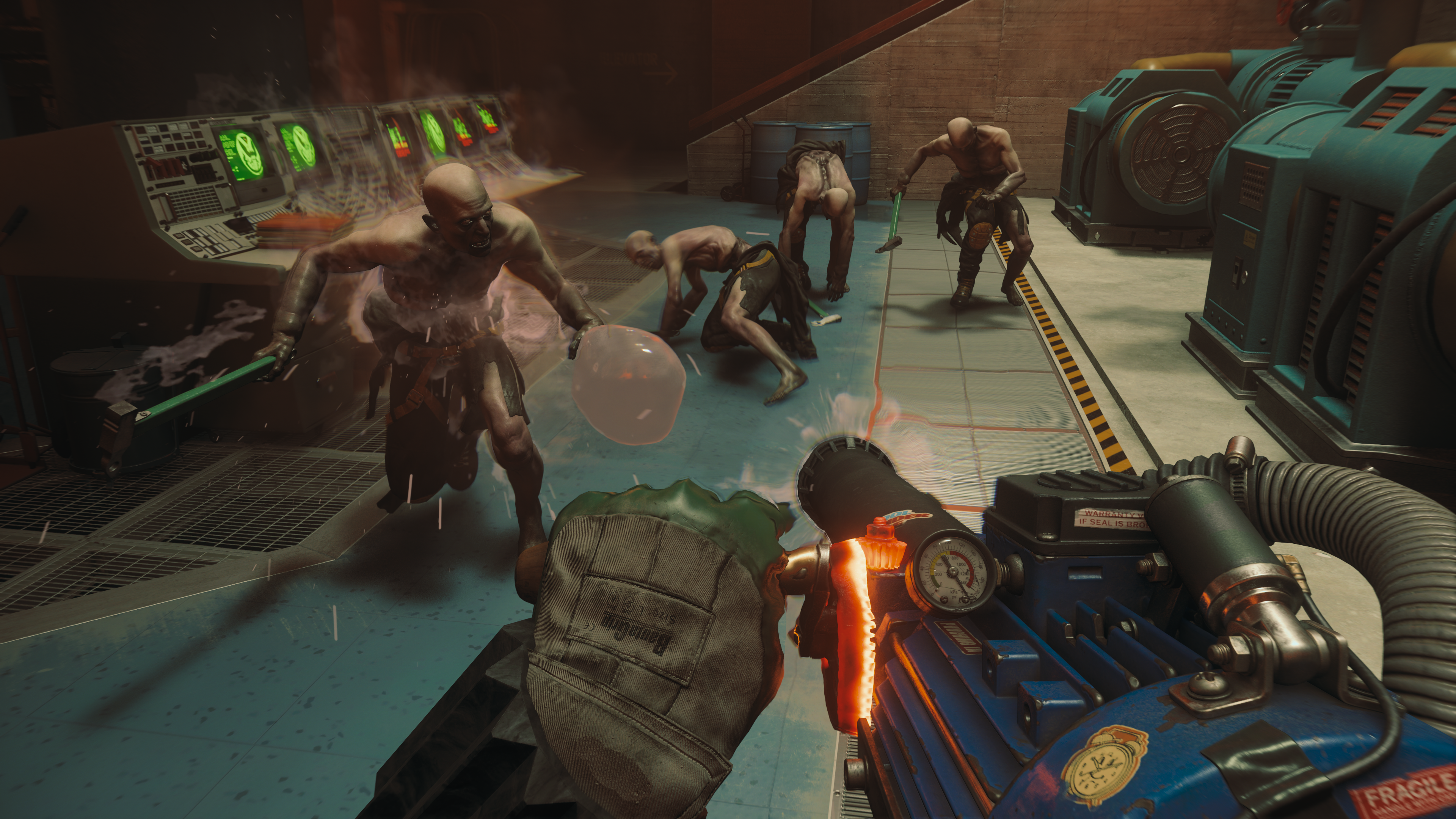 Firing water at incoming Hiss in FBC: Firebreak.