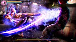 Majima kicks an enemy in the chest in Like a Dragon: Pirate Yakuza in Hawaii during a heat action