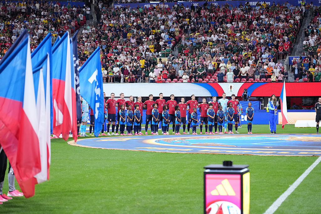 The Czech side sang their national anthem before the incident occured