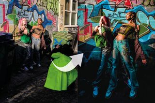 use gritty backstreets to produce eye-popping fashion shots