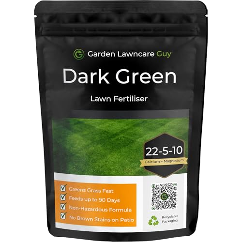 Dark Green Lawn Fertiliser - High in Nitrogen Greens Grass Fast - Feeds Up to 90 Days - Child and Pet Friendly - Garden Lawncare Guy